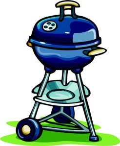 Blue barbecue