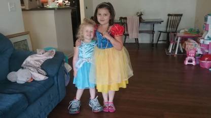 5-20-17 Victoria and Lili playing dressup